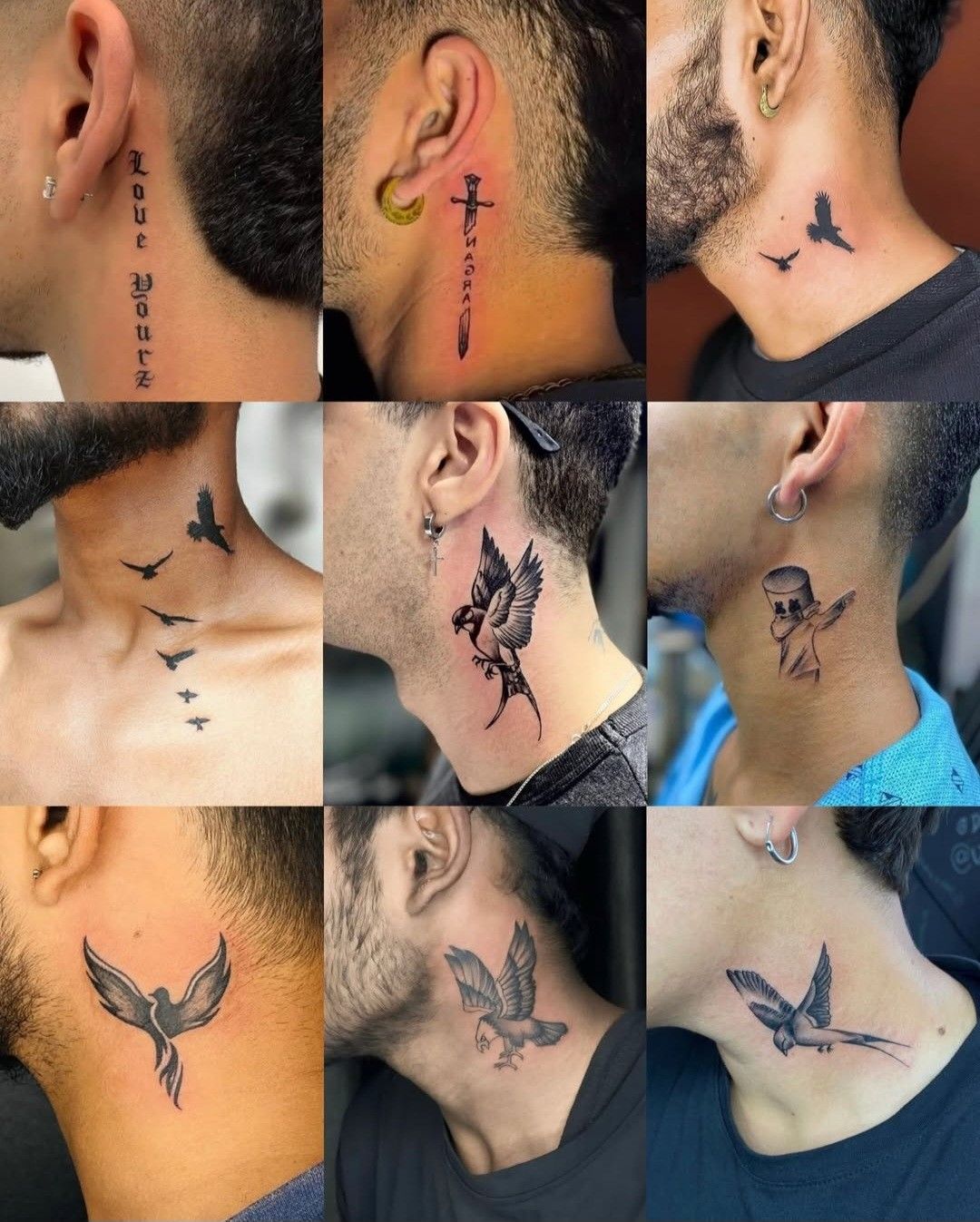 Neck tattoo